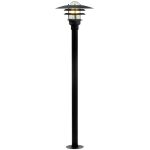 Nordlux Lønstrup 32 Lampe sur pied Métal et Verre Noir | 320mm - IP44 - Convient pour E27