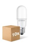 Lot 10x Ledvance LED Classic Stick E27 Stick Dépolie 9W 1050lm - 827  | Remplacement 75W