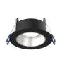 Spot LED Ares Profond ring Noir - avec Inner Cercle  Argent | Diamètre 68mm - incl. GU10 Fitting