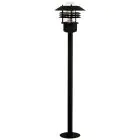Nordlux Vejers Lampadaire extérieur Métal et Verre Noir | IP54 - Convient pour E27