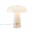 DFTP by Nordlux Lampe De Chevet Glossy Marbre et Verre Rose | 220mm - Convient pour 1x E14