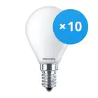 Lot 10x Philips Corepro LED Lustre E14 Boule Dépolie 2.2W 250lm - 827 Blanc Très Chaud | Équivalent 25W