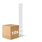 Lot 10x PL-S LED 6W - 830 Blanc Chaud | 4 Broches - Remplacement 11W