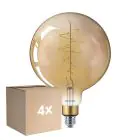 Lot 4x Philips Classic LED Globe E27 200mm Filament Dorée 7W 470lm - 818 Blanc Très Chaud | Dimmable - Remplacement 40W